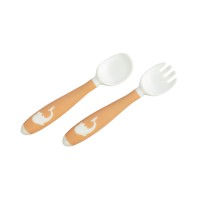 Дитяча набір для годування 6120 (виделочка та ложечка з гнучкою ручкою)