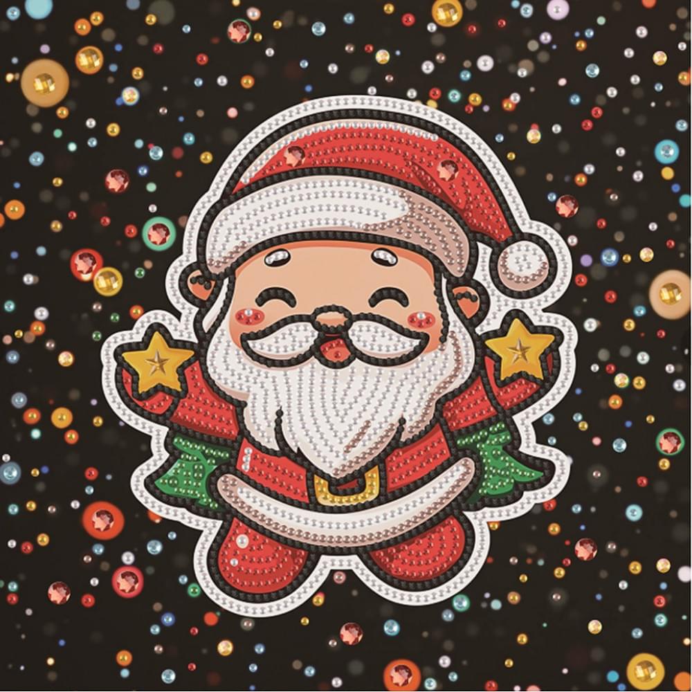 Алмазна мозаїка "Милий Санта" DBS52209 неповна викладка 25х25 см