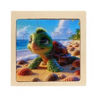 Дитячий дерев'яний пазл-вкладиш "Весна" MD 1354-5, 12 елементів