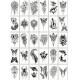Набір дитячих тимчасових татуювань "Чорні міні №4" black-tattoo-mini-set-4-H