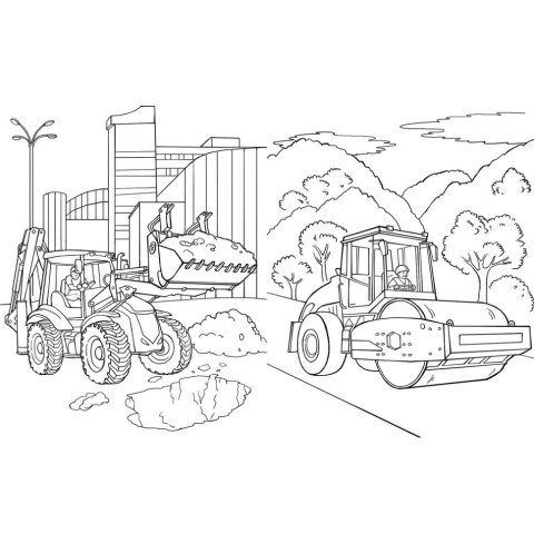 Велика книга розмальовок "Техніка та транспорт" 1736032, 64 сторінки