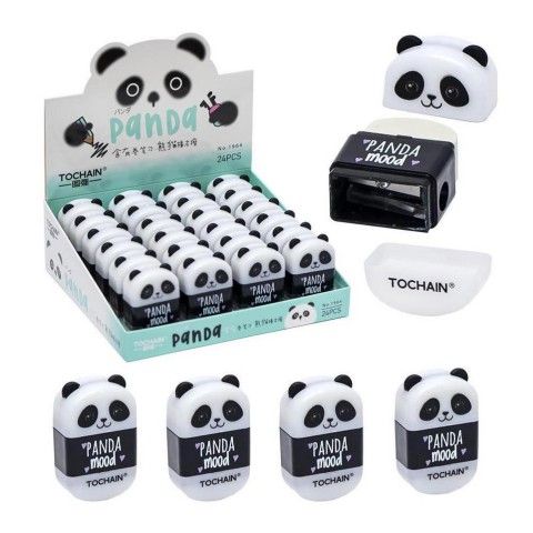 Гумка кольорова "Панда" COLOR-IT 1964SP з точилкою