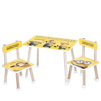 Дитячий столик M 501-27 стільниця 60 х 40 см, 2 стільчики
