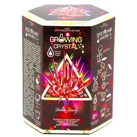 Ігровий набір для вирощування кристалів GRK-01 GROWING CRYSTAL Рубін