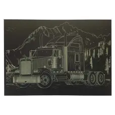 Гравюра А4 "Грузовик-1" ГрА4-7з эконом вариант в пакете 29,7х21 см