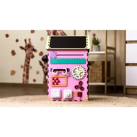 Розвиваюча іграшка Бізікуб "Будинок" TG200111 рожевий, 55х30х30 см