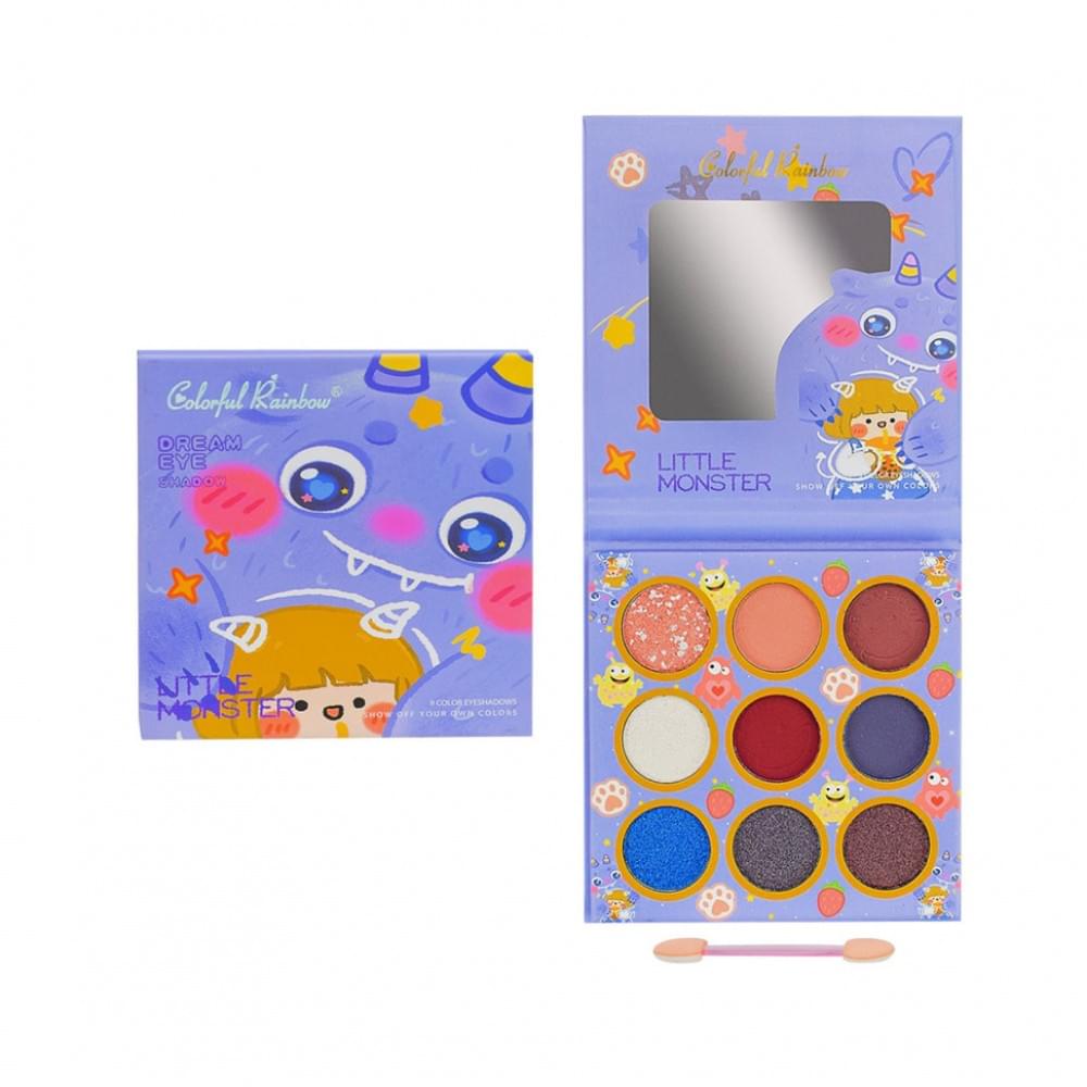 Дитяча палетка тіней для повік 2776/7/8/9, 9 кольорів, аплікатор