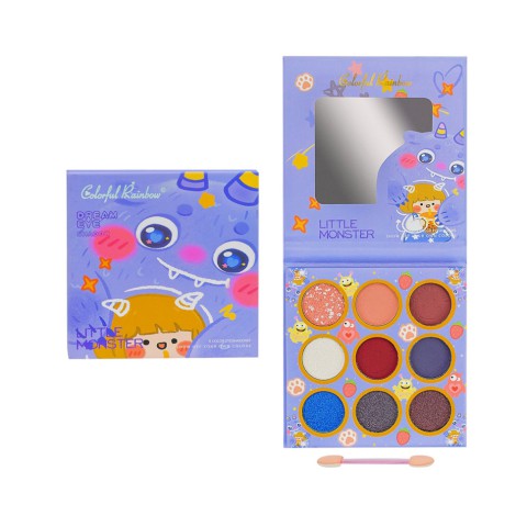 Дитяча палетка тіней для повік 2776/7/8/9, 9 кольорів, аплікатор