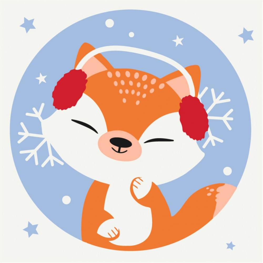 Розпис на полотні "Лисичка Сніжинка" Brushme MBS010, 20х20 см