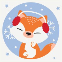 Розпис на полотні "Лисичка Сніжинка" Brushme MBS010, 20х20 см