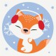 Розпис на полотні "Лисичка Сніжинка" Brushme MBS010, 20х20 см