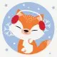 Розпис на полотні "Лисичка Сніжинка" Brushme MBS010, 20х20 см