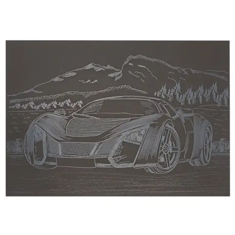 Гравюра А5 "Спорткар-3" ГрА5с-25 економ варіант у пакеті 21 х 14,8 см