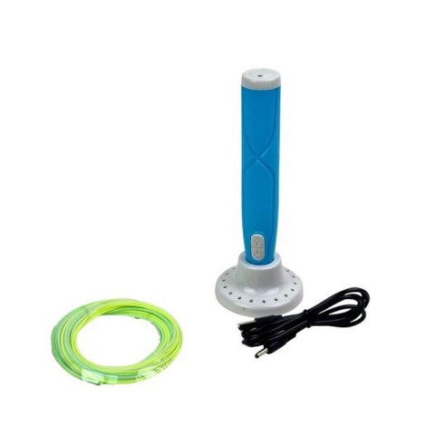 Набір для творчості 3D ручка AK 0011(Blue) 17 см, 9 трафаретів