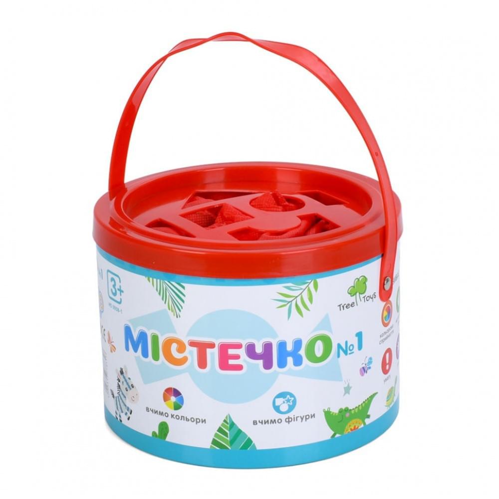 Дитяча дерев'яна іграшка "Городок №1" Limo Toy MD 0938-1, 24 блоки