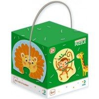Дитячий пазл Дикі тварини DoDo 300153, 2-3-4 елемента