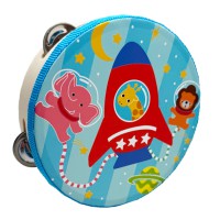 Дерев'яна іграшка Бубен "Космос" MD 0367-56 діаметр 15 см