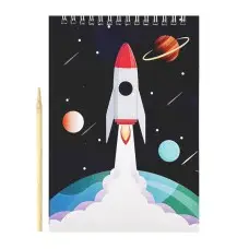 Скретчбук "Космос" 20-8807-WH-1 на спіралі, 10 аркушів, 14х20 см