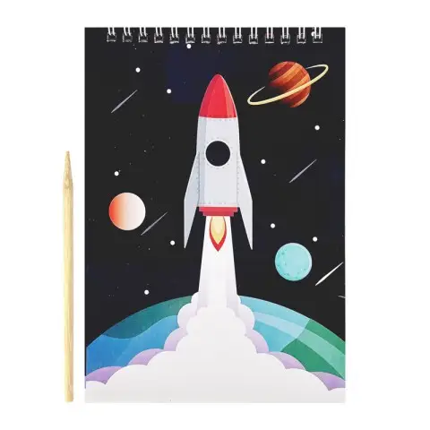 Скретчбук "Космос" 20-8807-WH-1 на спіралі, 10 аркушів, 14х20 см