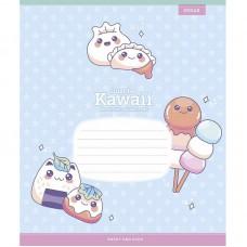 Зошит учнівський "Just be Kawaii" 012-3408C-4 у косу лінію, 12 аркушів