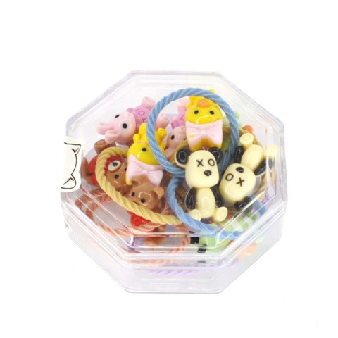 Дитячі резинки для волосся "Веселі тваринки" 0108-308 в коробочці міні