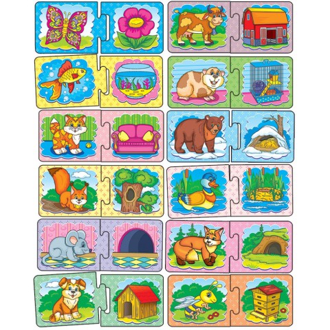 Дитяча розвиваюча гра "Хто де живе?" 86027 укр. мовою