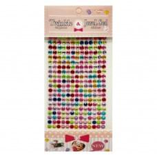 Наклейки декоративні "Стрази" F39 на планшеті 260 шт