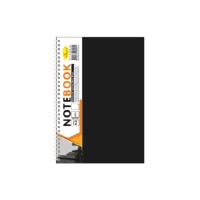 Блокнот А5 АП-1505, 80 листів, пружина збоку Чорний