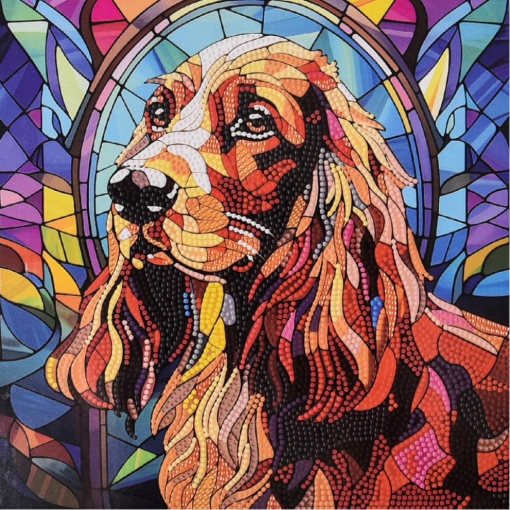 Алмазна мозаїка "Вірний пес" DEEX16302 не повна викладка 30х30 см