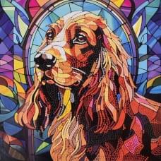Алмазна мозаїка "Вірний пес" DEEX16302 не повна викладка 30х30 см