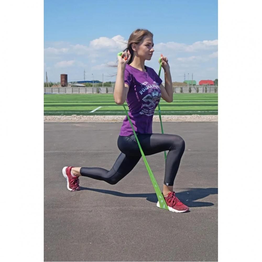 Стрічка еспандер PowerPlay PP_4112_Green_Medium зелений, на 9 кг