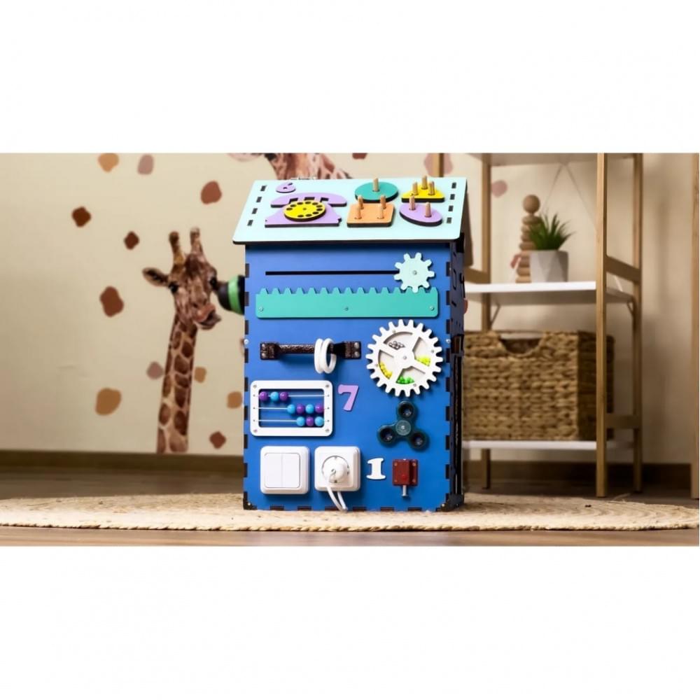 Розвиваюча іграшка Бізікуб "Будинок" TG200222 блакитний, 55х30х30 см