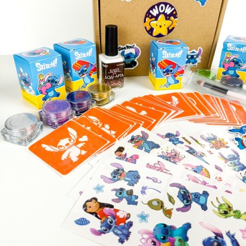 Набір для біо-тату "Wow Box Стіч " від Fresh Tattoo wow-box-stich-5 для 5 дітей