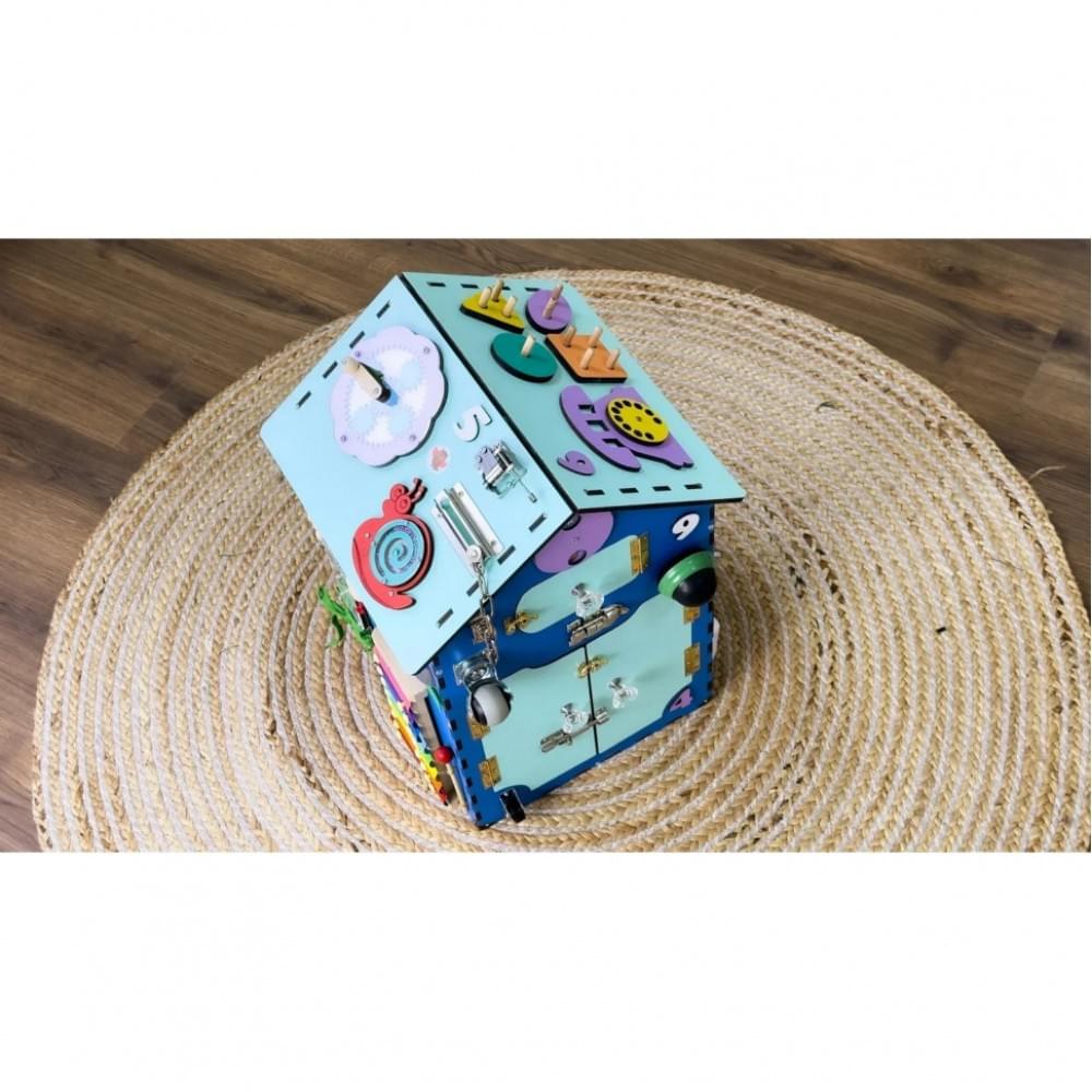 Розвиваюча іграшка Бізікуб "Будинок" TG200222 блакитний, 55х30х30 см