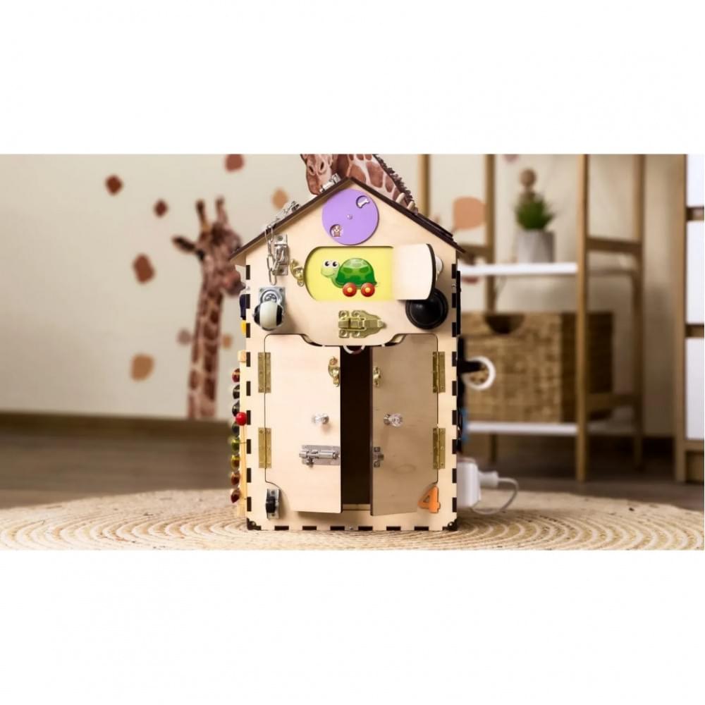 Розвиваюча іграшка Бізікуб "Будинок" TG200333 натуральний, 55х30 см