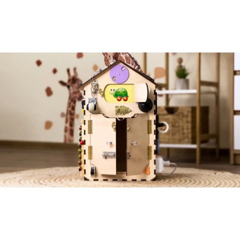 Розвиваюча іграшка Бізікуб "Будинок" TG200333 натуральний, 55х30 см