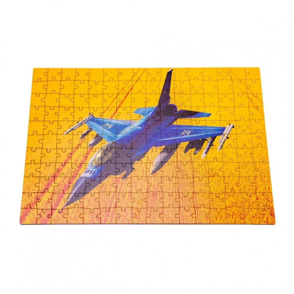 Фігурний дерев'яний пазл A3 "F16 Fighting Falcon" PuzA3-02023, 176 елементів
