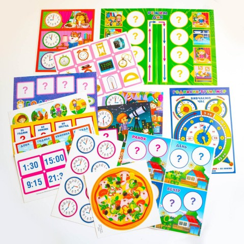 Комплекс дидактичних ігор "Годинник і час" 15211012 годинник-тренажер