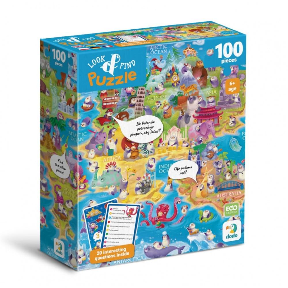 Дитячий пазл Шукай та знаходь "Світ пінгвінів" DoDo Toys 300670, 100 елементів