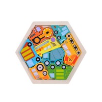 Дитячий дерев’яний пазл вкладиш "Будівельний транспорт" C9441-2