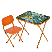 Дитячий столик складаний зі стільчиком M 5970-7 помаранчевий
