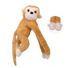 М'яка іграшка Мавпа YG0283 з липучками на двох лапках Бежевий