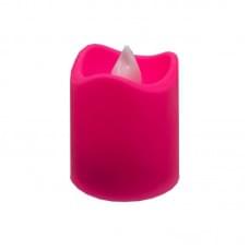 Декоративна свічка LED з полум'ям 12-67C(Pink) 4 см, рожевий