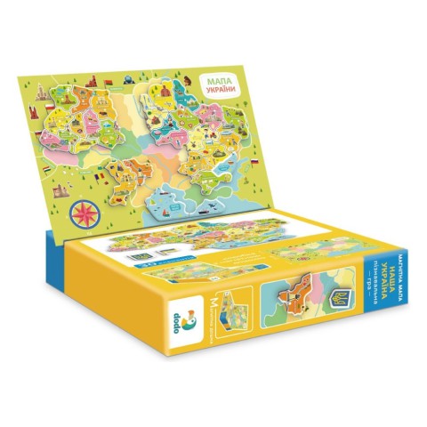 Розвиваюча гра "Магнітна мапа України" 200268 30 магнітних елементів