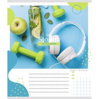 Зошит учнівський "Інста сторі" 012-510249C-3 в косу лінію, 12 аркушів