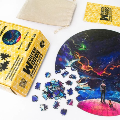 Дерев'яний пазл "Місяць" Wortex Woods PZL20004, 30х30 см