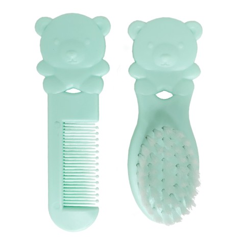 Набір дитячий гребінець і щітка "Ведмедик" MGZ-0711(Turquoise) бірюзовий