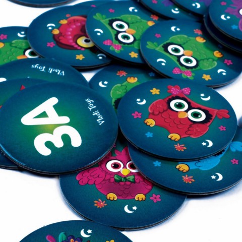 Дитяча настільна гра "Грайливі сови, бачу слово!" VT8033-08, 99 фішок