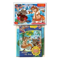 Дитячі пазли "Лисиця і Вовк" 81183, 12 деталей з книгою