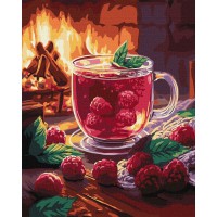 Картина за номерами "Малиновий чай" ©art_selena_ua KHO5750, 40х50 см
